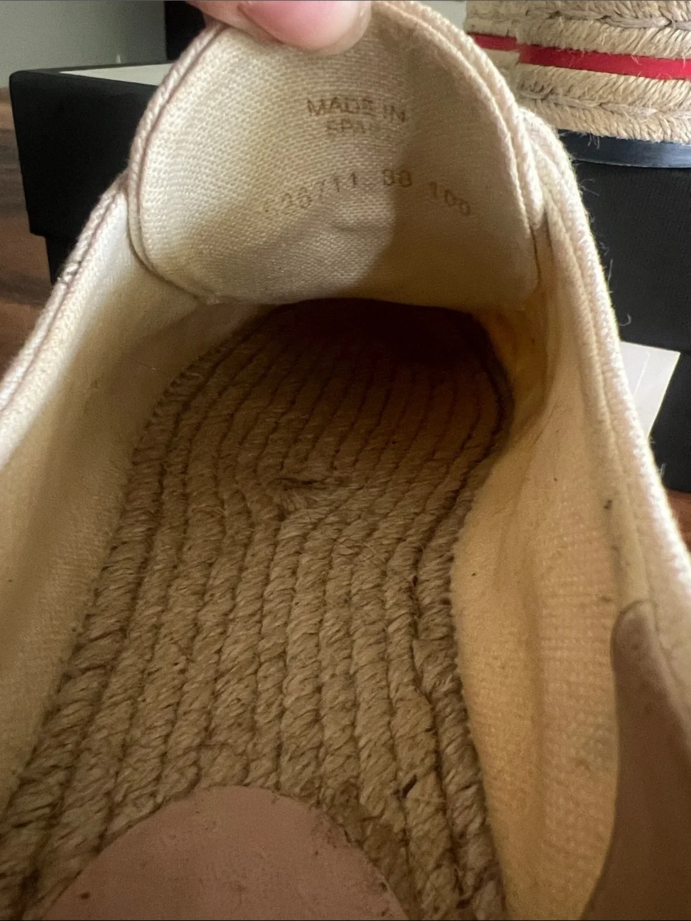 Gucci Cream Canvas Platform Espadrille Sneakers with Red & Green Stripe